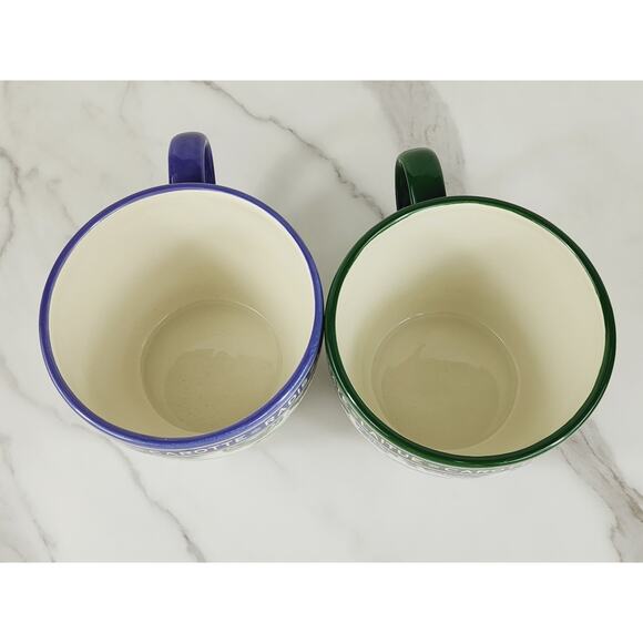 Certified International Soup Bowl Green Purple 4" Vegetables Design Ceramic x2 - Picture 10 of 13